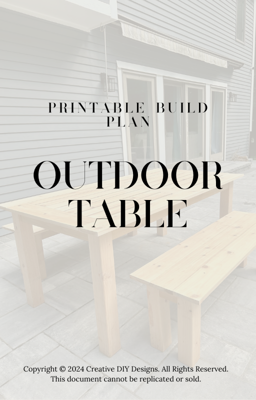 Outdoor Table - Printable Build Plan